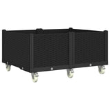 Vidaxx plantekasse med hjul 100x80x54 cm polypropylen sort