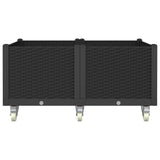 Vidaxx plantekasse med hjul 100x80x54 cm polypropylen sort