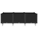 Vidaxx plantekasse med hjul 150x80x54 cm polypropylen sort