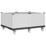 Vidaxx plantekasse med hjul 100x80x54 cm polypropylen hvid