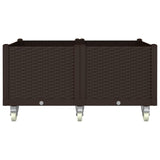Vidaxx plantekasse med hjul 100x80x54 cm polypropylen brun