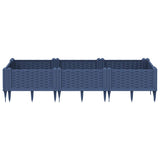 Vidaxx plantekasse med pløkke 125x40x28,5 cm polypropylen blå-grå
