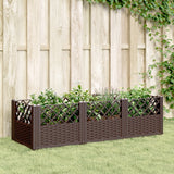 Vidaxx plantekasse med pløkke 123,5x43,5x43,5 cm polypropylen brun