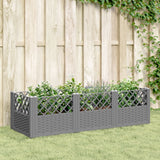 Vidaxx plantekasse med pløkke 123,5x43,5x43,5 cm polypropylen lysegrå