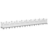 Vidaxx plantekasse med pløkke 363,5x43,5x43,5 cm polypropylen hvid