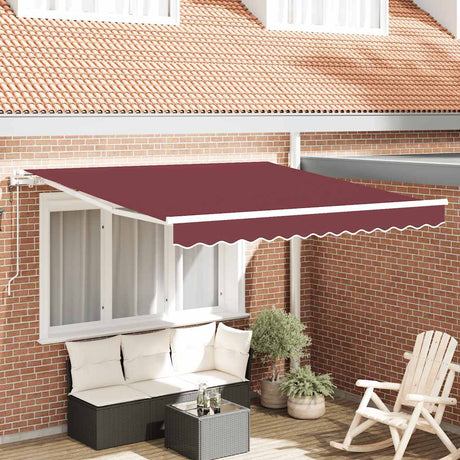 Vidaxl luifel automatisch uittrekbaar 300x250 cm bordeauxrood