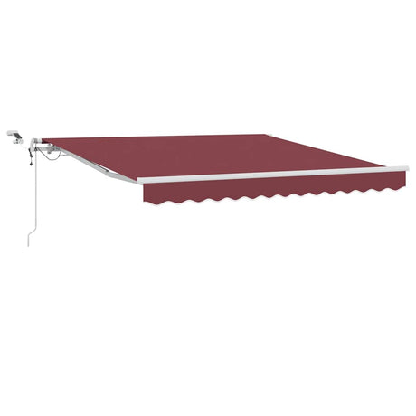 Vidaxl luifel automatisch uittrekbaar met led 300x250 cm bordeauxrood