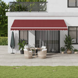 VidaXL Manuelt udtrækbart fortelt 500x350 cm bordeaux