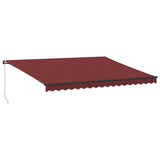 VidaXL Manuelt udtrækbart fortelt 450x350 cm bordeaux