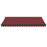 VidaXL Manuelt udtrækbart fortelt 450x350 cm bordeaux