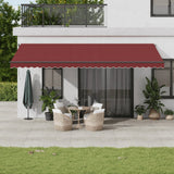 VidaXL Manuelt udtrækbart fortelt 600x350 cm bordeaux