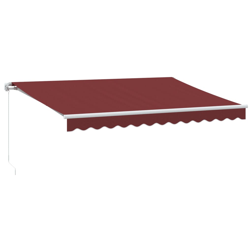 Vidaxl luifel handmatig uittrekbaar 350x250 cm bordeauxrood