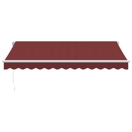Vidaxl luifel handmatig uittrekbaar 350x250 cm bordeauxrood