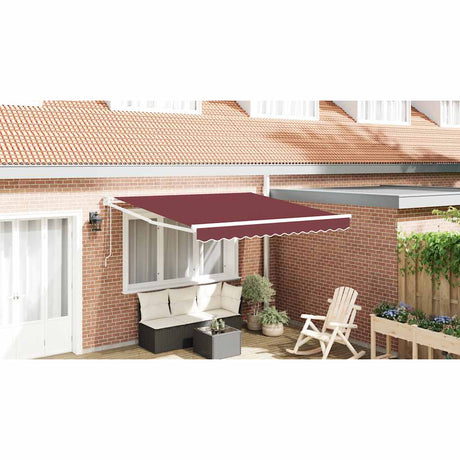 Vidaxl luifel automatisch uittrekbaar 300x250 cm bordeauxrood