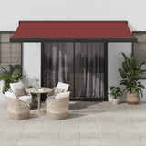 VidaXL Manuelt udtrækbart fortelt 450x300 cm bordeaux