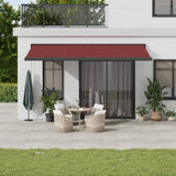 VidaXL Manuelt udtrækbart fortelt 500x300 cm bordeaux