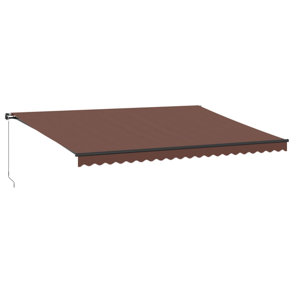 VidaXL Markise manuelt udtrækbart 500x350 cm brun