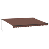 VidaXL Markise manuelt udtrækbart 500x350 cm brun