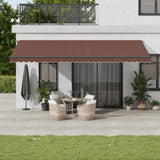 VidaXL Markise automatisk udtrækbar 600x350 cm brun