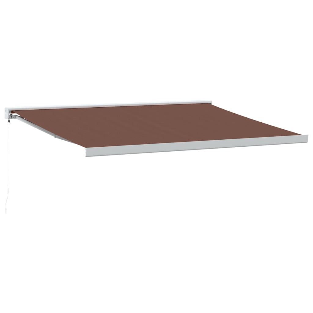 VidaXL Markise manuelt udtrækbart 450x300 cm brun