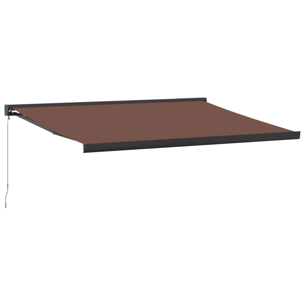 VidaXL Markise manuelt udtrækbart 450x300 cm brun