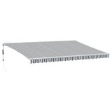 VidaXL Markise automatisk udtrækbar LED 500x300 cm antracit og hvid