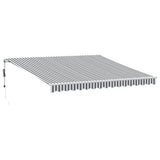 VidaXL Markise automatisk udtrækbar LED 400x350 cm antracit og hvid