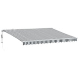 VidaXL Markise automatisk udtrækbar LED 450x350 cm antracit og hvid