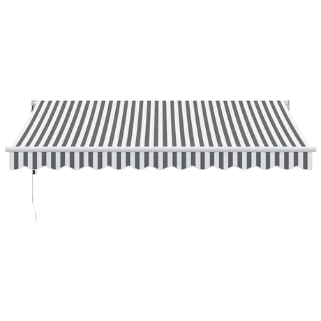 Vidaxl luifel uittrekbaar 3,5x2,5 m stof en aluminium antraciet en wit