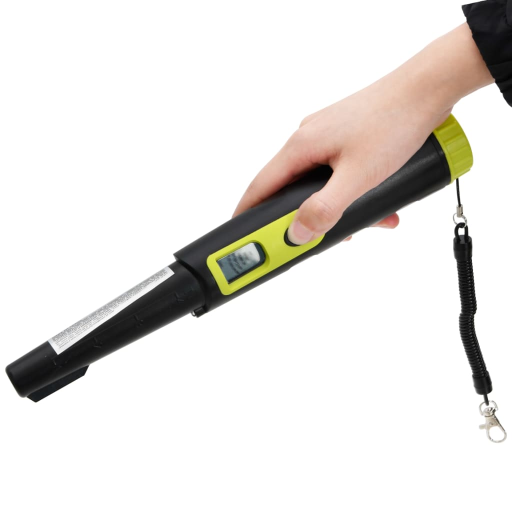 VidaXL pinpointer metaldetektor med sort og gul LCD-skærm