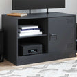 Vidaxl tv-meubel 67x39x44 cm staal zwart