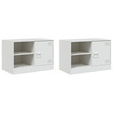 Vidaxl tv-meubelen 2 st 67x39x44 cm staal wit