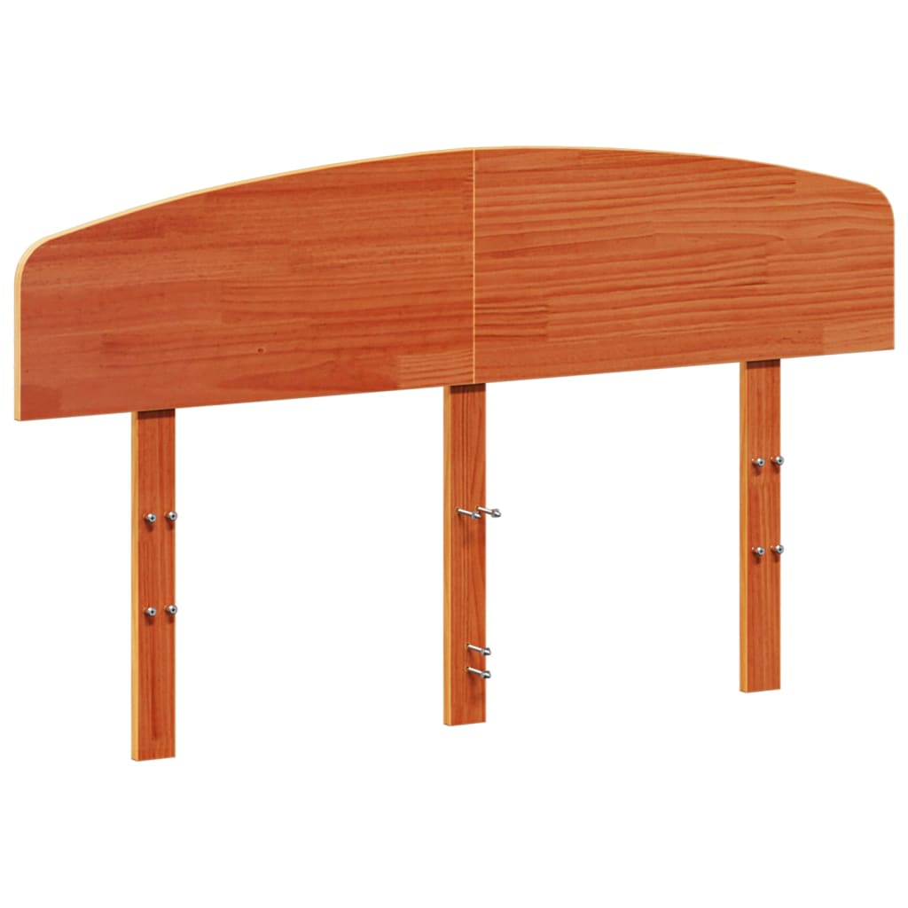 Vidaxl hoofdbord 120 cm massief grenenhout wasbruin