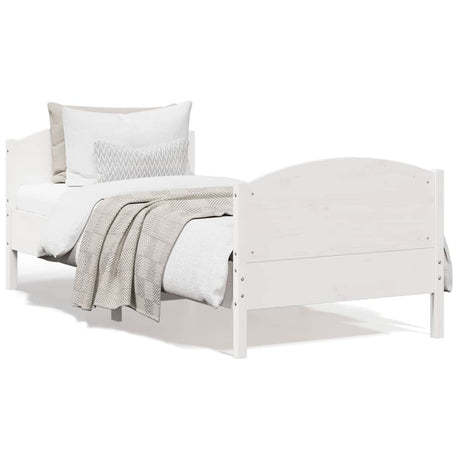Vidaxl bedframe zonder matras massief grenenhout wit 140x200 cm