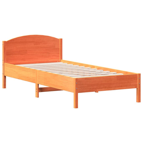 Vidaxl bedframe zonder matras massief grenenhout wasbruin 90x200 cm