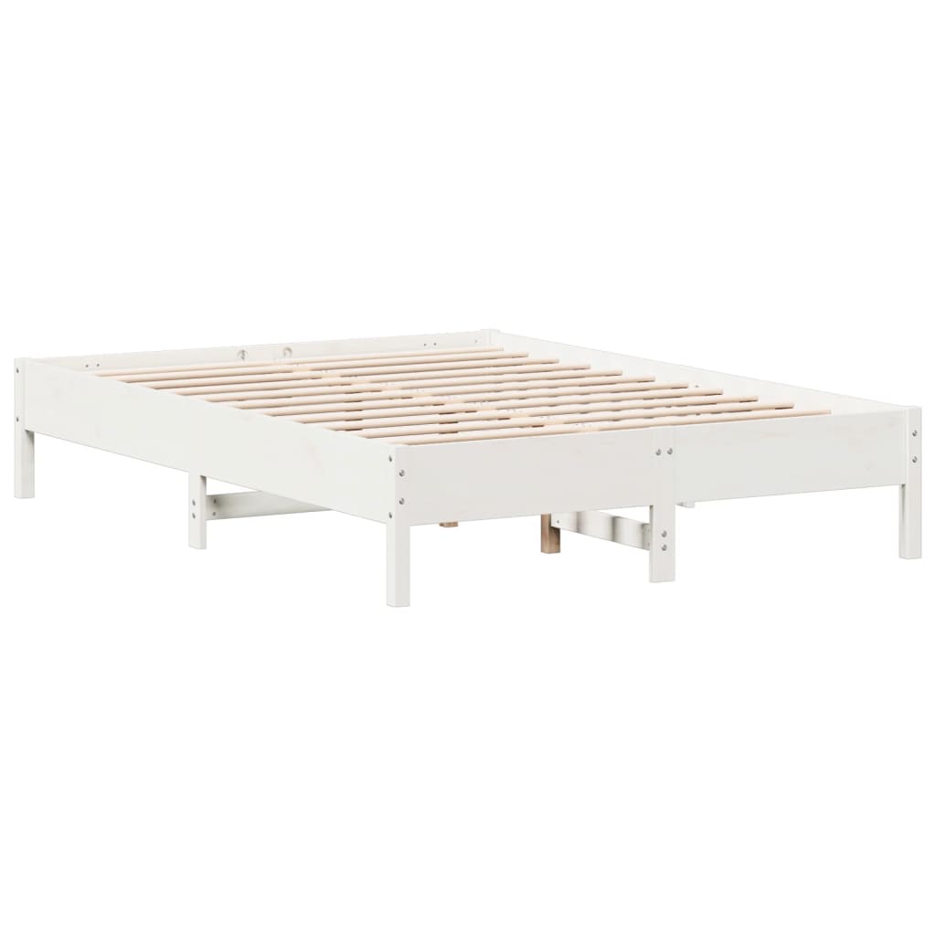 Vidaxl bedframe zonder matras massief grenenhout wit 120x200 cm