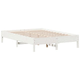 Vidaxl bedframe zonder matras massief grenenhout wit 120x200 cm