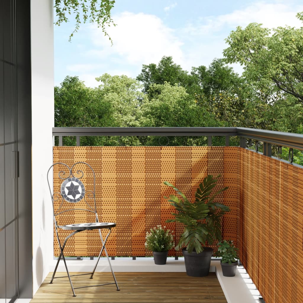 Vidaxx altanskærm 400x80 cm polyrattan lysebrun