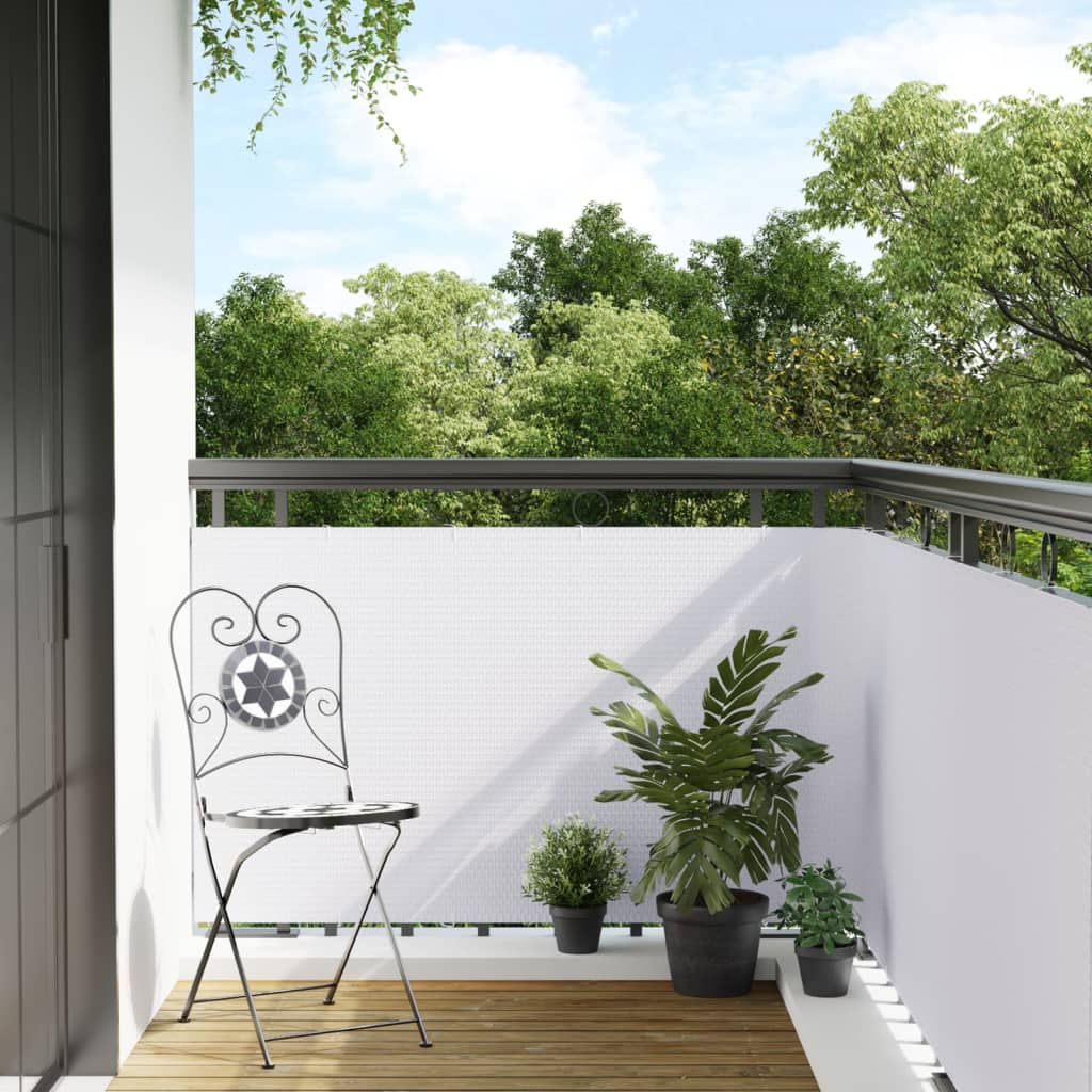 Vidaxx altanskærm 300x90 cm polyrattan hvid