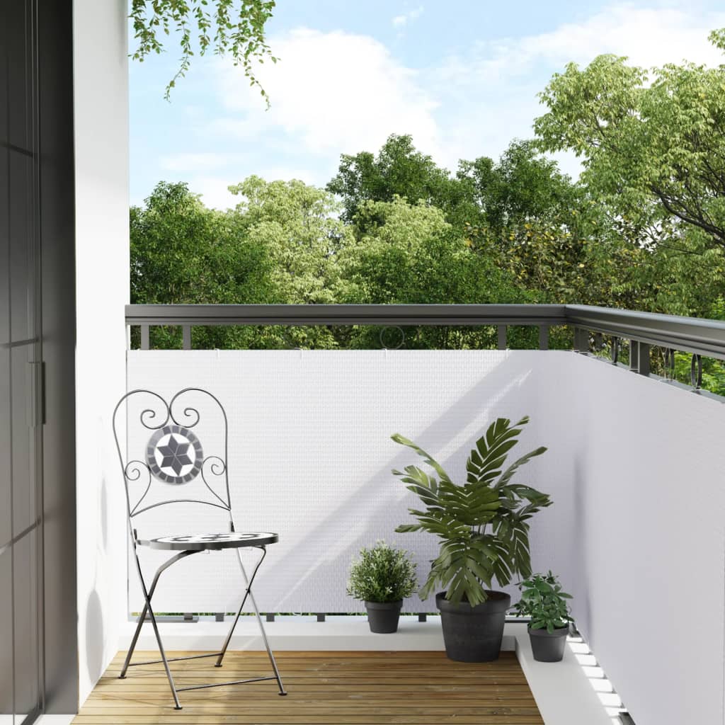 Vidaxx altanskærm 1000x80 cm polyrattan hvid