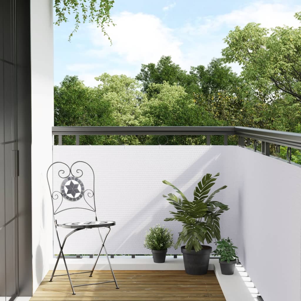 Vidaxx altanskærm 1000x100 cm polyrattan hvid
