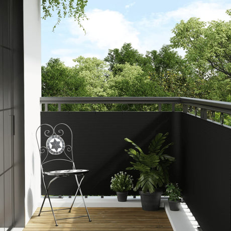 Vidaxx altanskærm 600x90 cm polyrattan sort