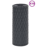 Vidaxx altanskærme 10 stk 255x19 cm polyrattan antracit
