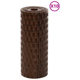 Vidaxx altanskærme 10 stk 255x19 cm polyrattan brun og sort