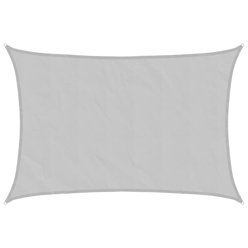 Vidaxl solsejl 5x3 m 100% polyester oxford lysegrå