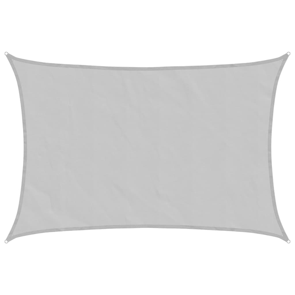 Vidaxl solsejl 6x4 m 100% polyester oxford lysegrå