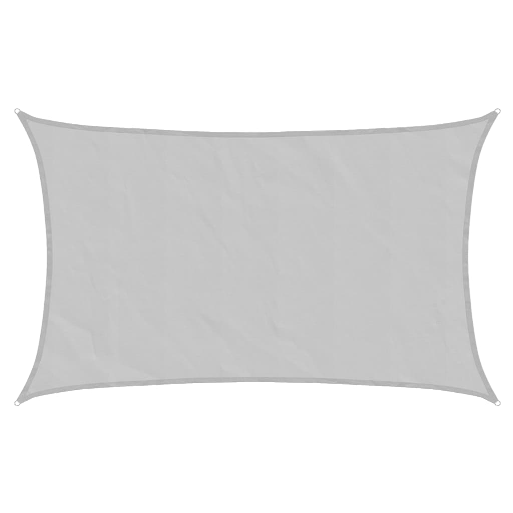 Vidaxl solsejl 8x5 m 100% polyester oxford lysegrå