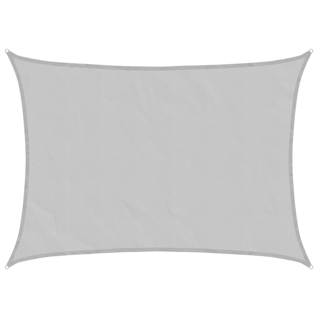Vidaxl solsejl 8x6 m 100% polyester oxford lysegrå