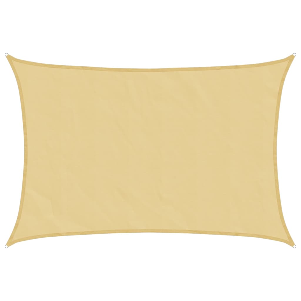 Vidaxl solsejl 4x2,5 m 100% polyester oxford sandfarvet