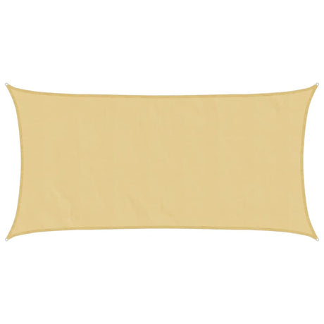 Vidaxl solsejl 5x2,5 m 100% polyester oxford sandfarvet